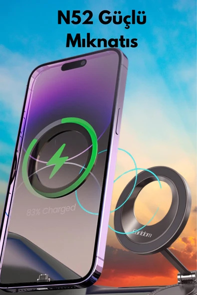 Qpen  EH235 Katlanabilir Manyetik Magsafe Araç Tutucu - Resim 4