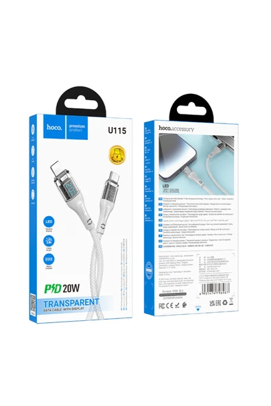 Hoco U115 1.2M PD Type-C to Lightning Şarj Data Kablosu - Resim 10