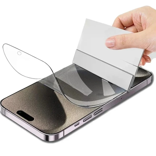 Vivo Y21T  Uyumlu Ön Body Şeffaf Ultra Ekran Koruyucu Nano Jelatin - Resim 5