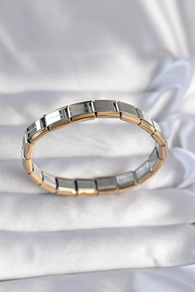 316L Çelik Çift Renk Yazılı Nomination Bileklik - TJ-BB6111 ürün görseli 1