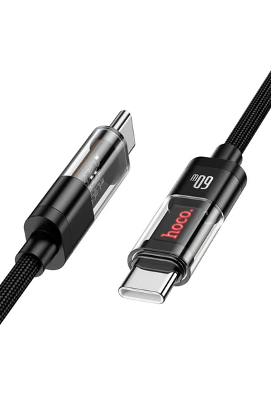 Hoco U116 1.2M 60W Type-C to Type-C Şarj Data Kablosu ürün görseli 1