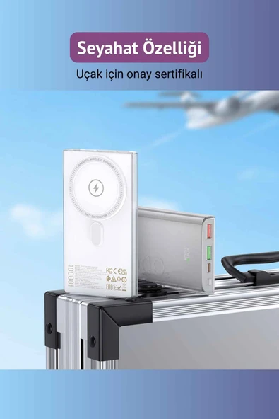 Hoco Q22 10.000 mAh PD 22.5W Hızlı Şarj Destekli Magsafe Özellkli Powerbank - Resim 6