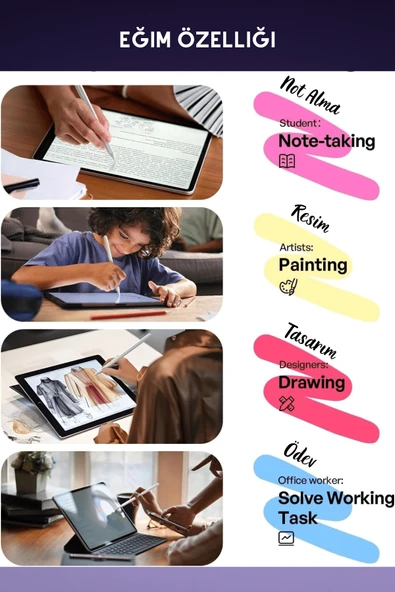 iPad 10.9 inç Air 5. Nesil Uyumlu Manyetik ve Kablosuz Şarj Olabilen Stylus Bluetooth Tablet Kalemi - Resim 5