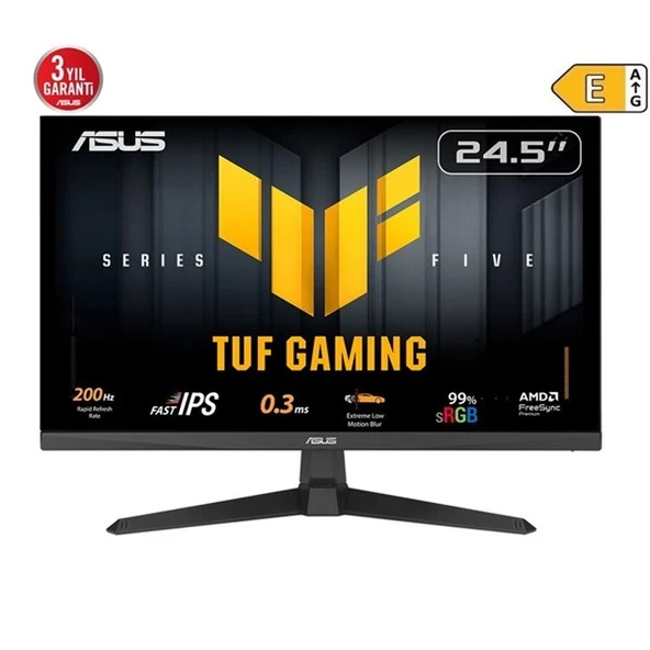 <![CDATA[ASUS 24.5" FAST IPS TUF GAMING VG259Q5A 0.3MS 200Hz HDMI-DP Gaming Monitör (1920 X 1080) Outlet (Kutu Açık)]]> ürün görseli 1