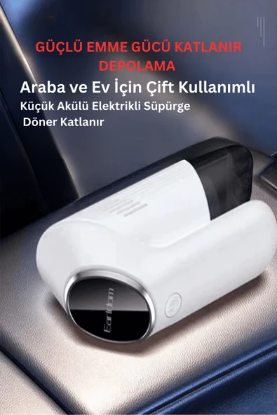 ET-V55 180 Derece Katlanabilir Kablosuz Araç Süpürgesi - Resim 3