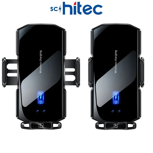 ScHitec 66W Sensörlü Araç İçi Kablosuz Hızlı Şarj Aleti ve Telefon Tutucu SD11 - Resim 3