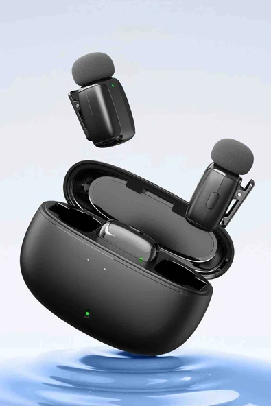 Fuchsia MC16C Type-C Uçlu Gürültü Engelleme Özellikli 2 Adet Kablosuz Dijital Yaka Mikrofonu - Resim 2