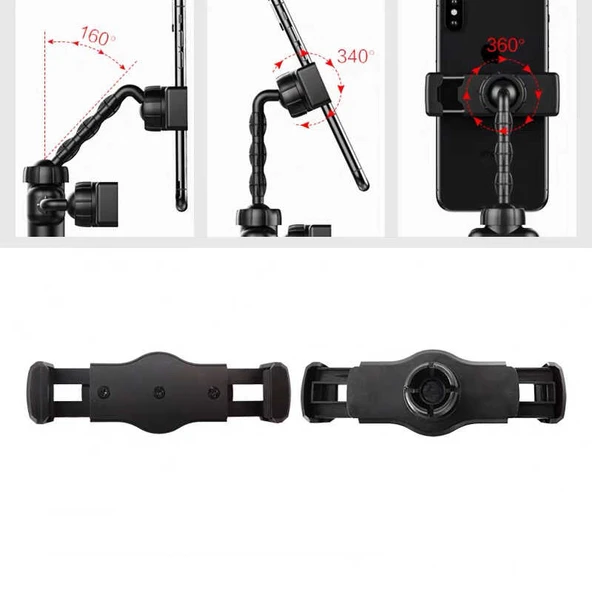 Fuchsia Dual Small Light Işıklı Telefon Tutucu 9cm Ring Light - Resim 4