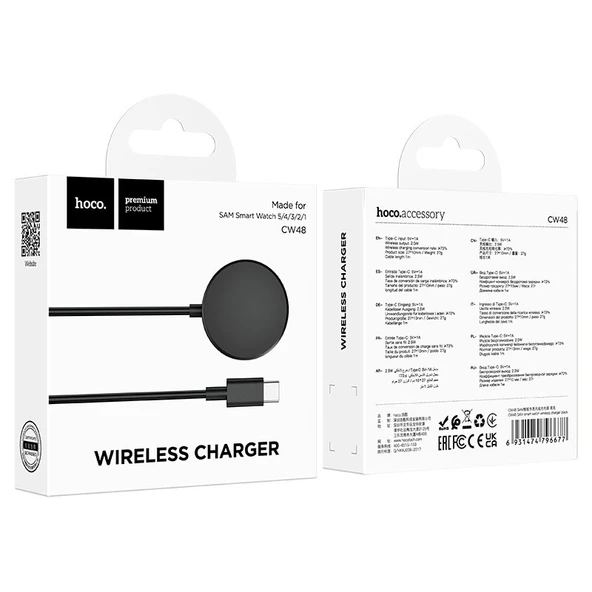 CW48 Kablosuz Manyetik Type C Akıllı Saat Şarjı - Resim 5