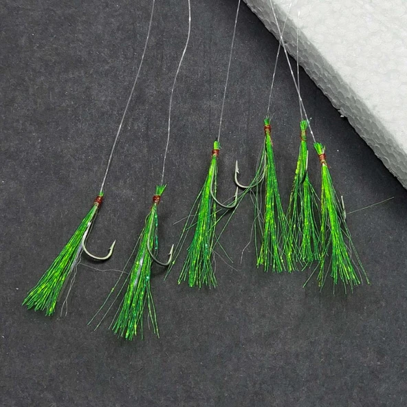 İstavrit Çapari Hazır Takımı - Fishack - On İğneli - Tüylü - 1 Adet - Resim 3