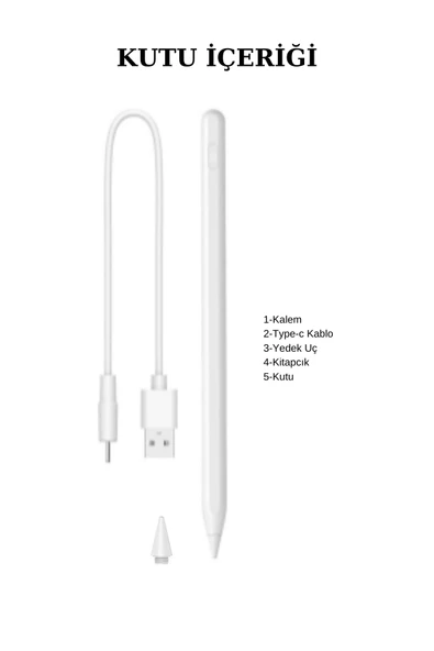 Apple iPad Uyumlu Avuç İçi Reddetmeli Dokunmatik Yazı Kalemi - Resim 7