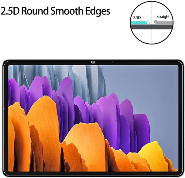 Galaxy Tab S7 T870 Fuchsia Tablet Blue Nano Screen Protector - Resim 5