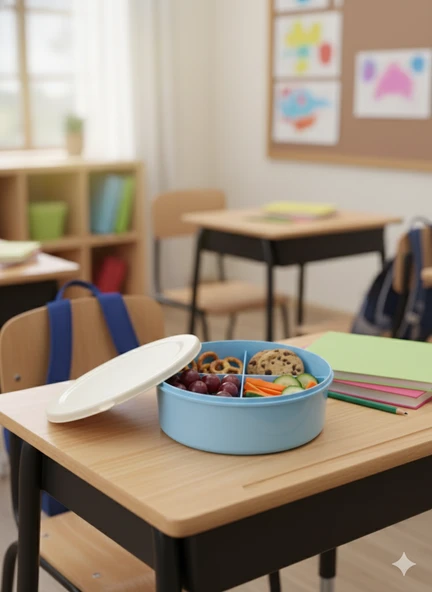 3 Bölmeli Plastik Yuvarlak Saklama Kabı - Resim 4