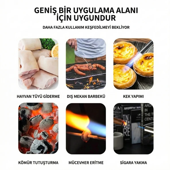 Goldorion OR-400 Gazlı Torch Pürmüz Çakmak - Mangal ve Pasta Yakma Tabancası - Resim 7