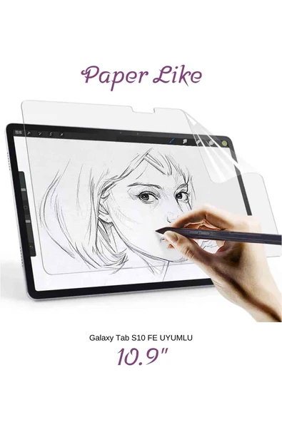 Galaxy Tab S10 FE Uyumlu 10.9" Gerçek Kağıt Hissi Parlama Önleyici Paper Like Ekran Koruyucu ürün görseli 1