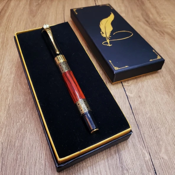 Gold Desenli Metal Roller Kalem ürün görseli 1