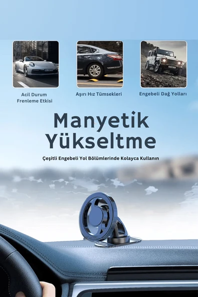 Qpen Q38 Ayarlanabilir Yapışkanlı Manyetik Magsafe Araç Tutucu - Resim 2