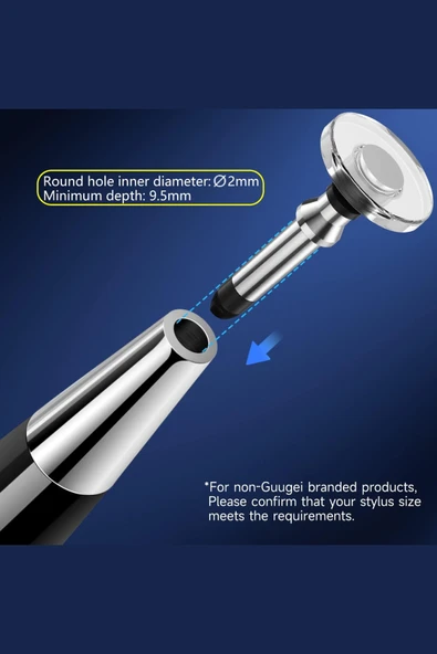 Dokunmatik Kalem Silikon Disk Uç Fuchsia Stylus Pen Silikon Disc Tip - Resim 5