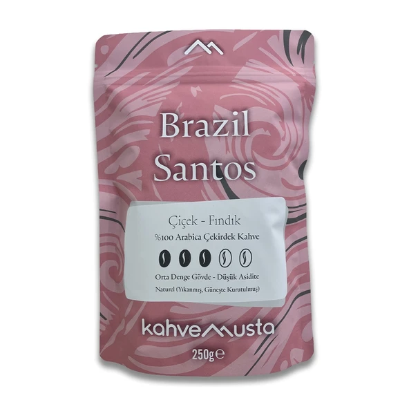 kahvemusta Brezilya Kahvesi - Brazil Santos Çekirdek Kahve (250g) ürün görseli 1