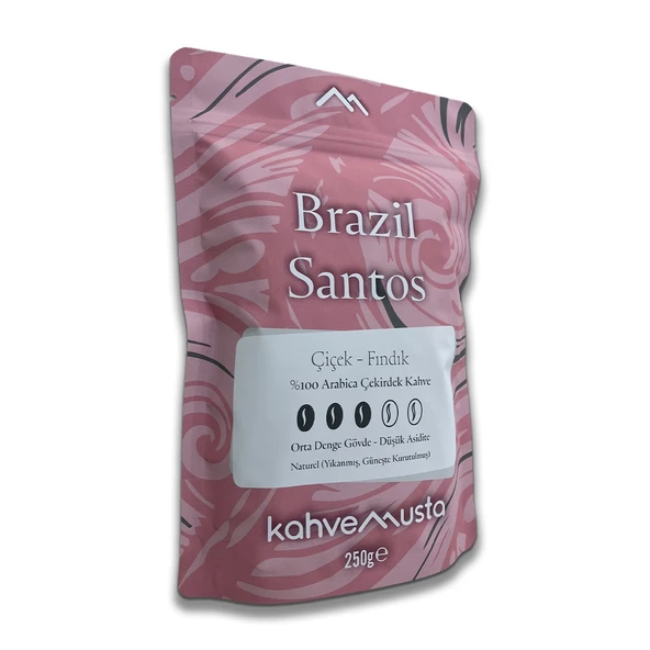 kahvemusta Brezilya Kahvesi - Brazil Santos Çekirdek Kahve (250g) - Resim 2
