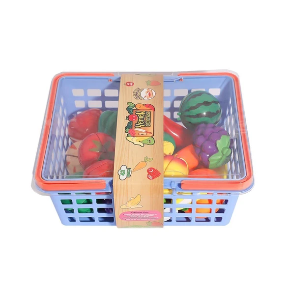 URT007-SPT-001 Kesilebilen Meyve ve Sebze Sepetli 42 Parça -Birlik - Resim 2