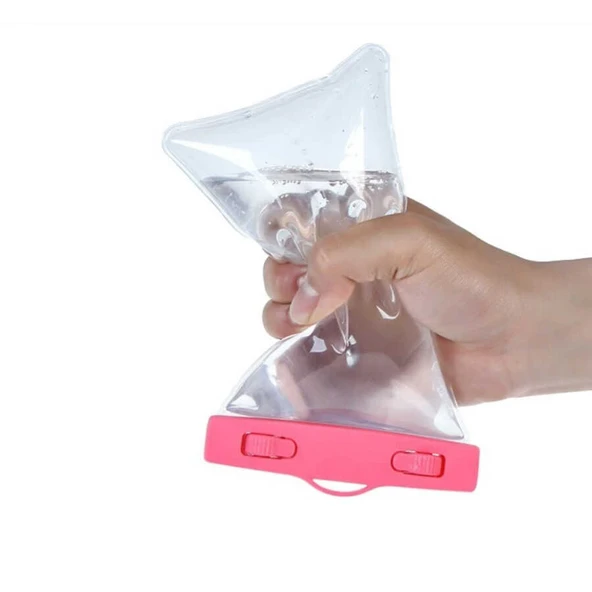 Fuchsia Standart Ebatlarda Universal Su Geçirmeyen Telefon Kılıfı - Resim 3