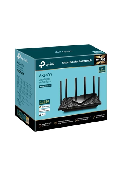TP-Link Archer AX72 Pro 4 Port 5400 Mbps Router Teşhir - Resim 6