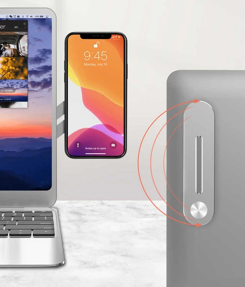 Notebook - Monitör Telefon Tutucu Dönebilen Laptop SJ05 Telefon Aksesuarı - Resim 7