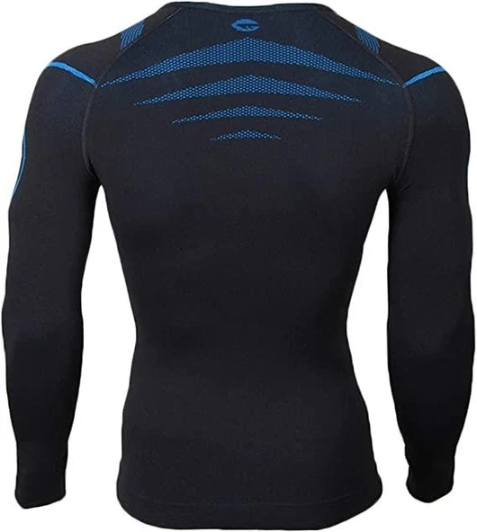 Hi-tec Termal İçlik Üst Siyah Mavi - Hi Tec Outdoor İçlik Termal İç Giyim - Resim 2