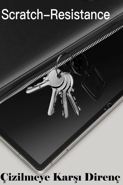 Galaxy Tab S9 FE 10,9 inç Uyumlu Fuchsia Tablet Temperli Cam Ekran Koruyucu - Resim 5