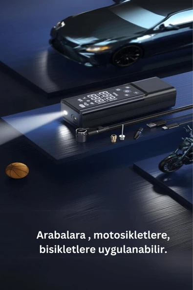 ZPP7 Dijital Göstergeli 5000 mAh Bataryalı Kablosuz Hava Kompresörü - Resim 3