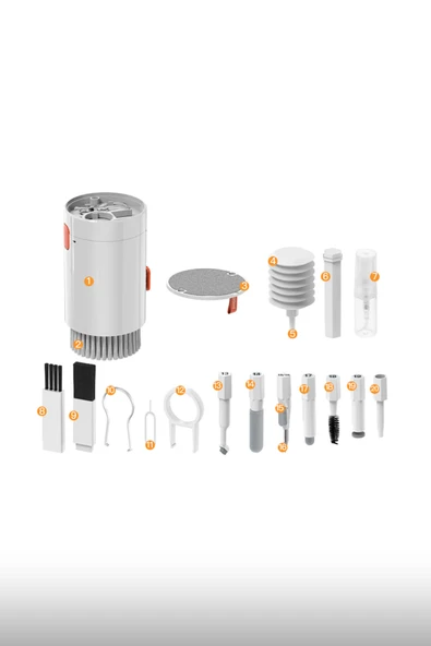 Fuchsia Q20 20 in 1 Çok Fonksiyonlu Portatif Elektronik Cihaz Temizleme Kiti ürün görseli 1