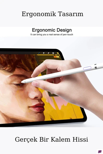 iPad Pro 10.5 7.Nesil için Dokunmatik Ekran Yazı ve Çizim Kalemi - Resim 6