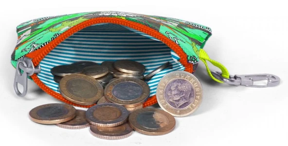 Coral High Yeşil Dinazorlar Bozuk Para Çantası - Erkek Çocuk - Resim 3