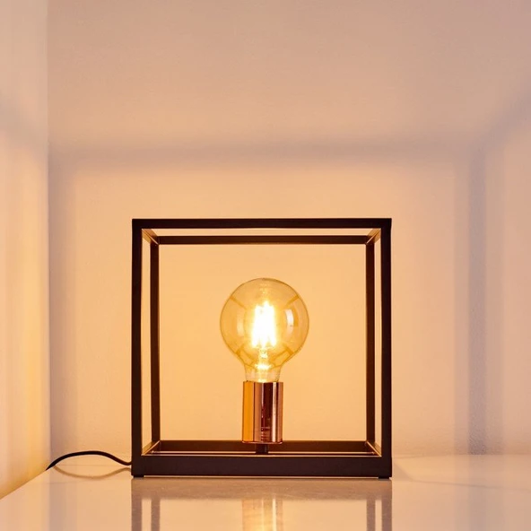 RİOLİGHT MODERN KÜP METAL ABAJUR 25CM X 25CM - Resim 5