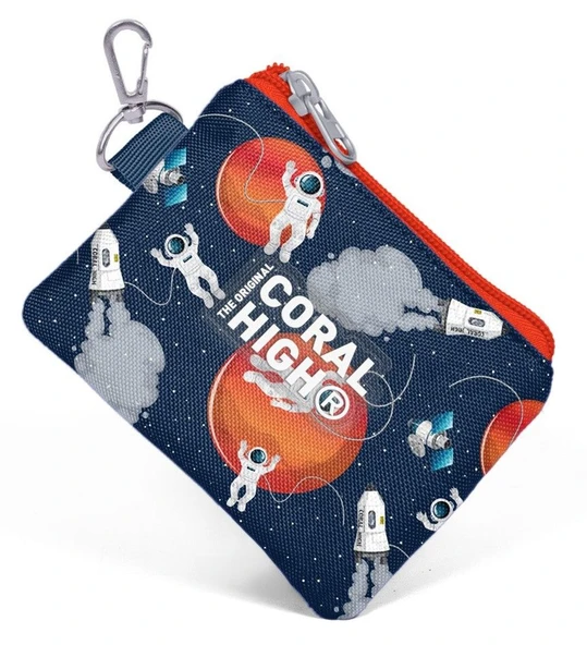 Coral High Lacivert Mavi Astronot Bozuk Para Cüzdanı - Erkek Çocuk ürün görseli 1