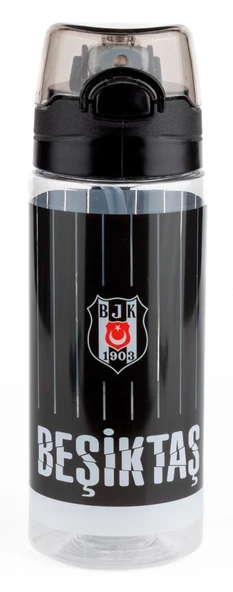 Beşiktaş İnce Çubuk Desenli 500 ml Okul ve Günlük Matara/Suluk - Pipetli - 25371 ürün görseli 1