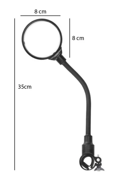 XBYC 3012 Bisiklet Aynası Bükülebilir Açısı Ayarlanabilir Dayanıklı 8cm Çapında Tümsek Ayna - Resim 2