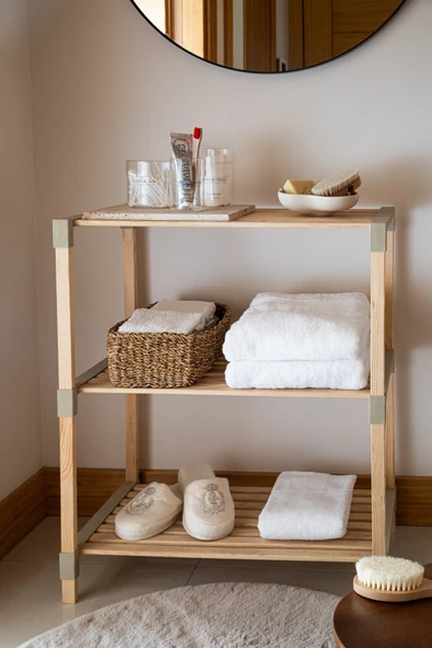 FIX-2006-3 Çok Amaçlı Modüler 3 Katlı Ahşap Raf - Resim 3