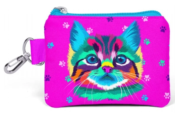 Coral High Pembe Kedi Bozuk Para Çantası - Kız Çocuk ürün görseli 1
