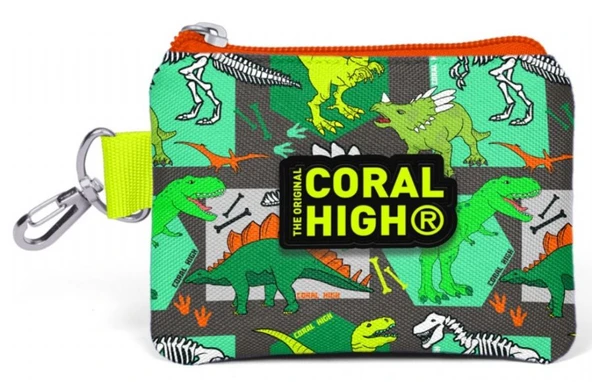 Coral High Yeşil Dinazorlar Bozuk Para Çantası - Erkek Çocuk ürün görseli 1