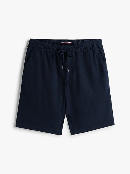 Tommy Hilfiger   HARLEM PO LINEN SHORT Erkek Mavi Şort - MW0MW37804 - Resim 5