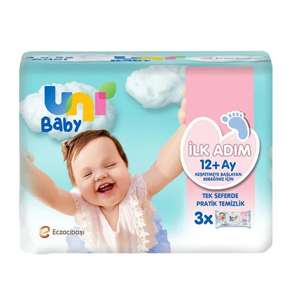 Uni Baby İlk Adım Islak Mendil 3x52 Adet ürün görseli 1