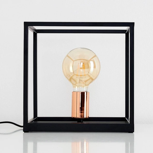 RİOLİGHT MODERN KÜP METAL ABAJUR 25CM X 25CM - Resim 4