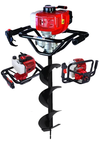 ASSUR Benzinli Toprak Burgu Makinesi 100 Mm 15 Cm Delme Ucu 1,6 Kw Motor Gücü Extra Güçlü ürün görseli 1