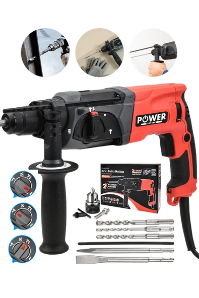 POWER BLACK Profesyonel 850w Darbeli Metal Şanzıman BAKIR SARGI Kırıcı Delici Hilti Matkap ürün görseli 1