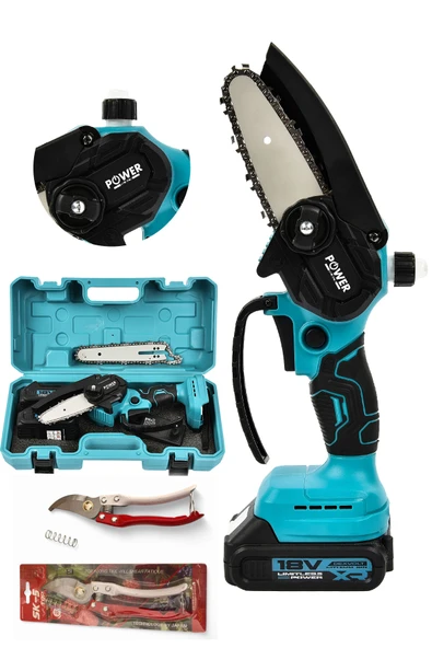 POWER BLACK OTOMATİK YAĞLAMALI 2 BATARYALI 1 MAKAS 2 PALA HEDİYELİ TESTERE ürün görseli 1