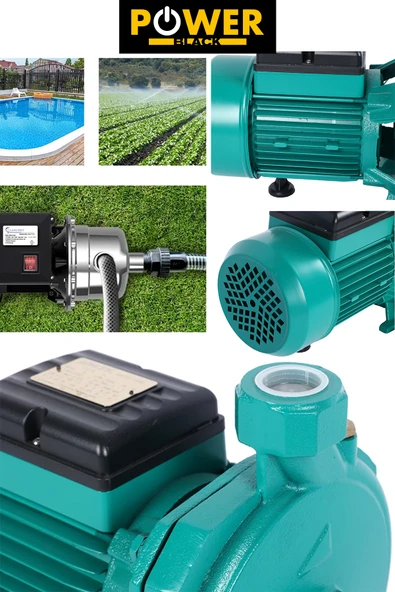POWER BLACK GERMAN Su Dinamosu 2 Hp Elektrikli Su Motoru Yeni Seri Elektrik Tasarruflu - Resim 2