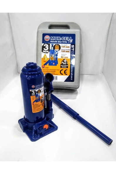 Mur-Cell 3 Kg Kş03 Şişe Kriko 3 Ton Makine Krikosu 2 Yıl ürün görseli 1