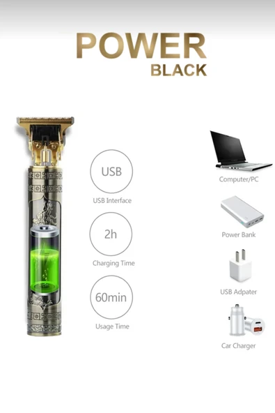 POWER BLACK Tıraş Makinesi Saç Sakal Lazer Epilasyon Öncesi Kol Bacak Yanak Koltuk Altı Vücut - Resim 7